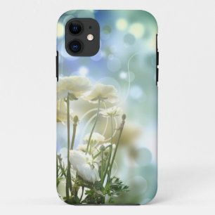 Coque iPhone 11 Fleur blanche