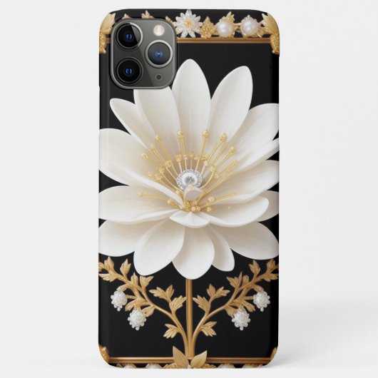 Coques Case-Mate iPhone Fleur Blanche Élégante (Dos)