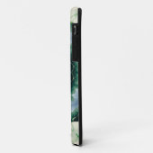 Coques Case-Mate iPhone Fleur blanche et mandala bleu céruléen (Dos/Gauche)