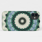 Coques Case-Mate iPhone Fleur blanche et mandala bleu céruléen (Dos (Horizontal))