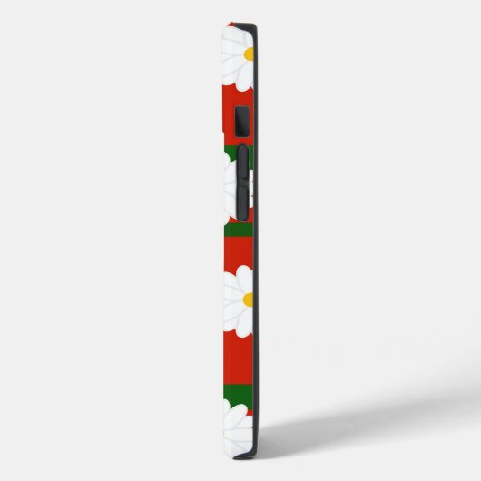 Coques Case-Mate iPhone Fleur blanche Fleur rouge Joyeux Noël (Verso / Gauche)