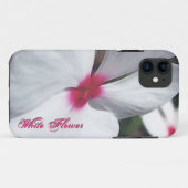 Coques Case-Mate iPhone Fleur blanche peinte avec centre rose (Dos (Horizontal))