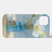 Coques Case-Mate iPhone Fleur blanche surplombant la mer (Verso (horizontal))