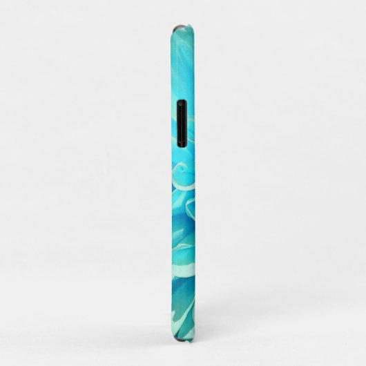 Coques Case-Mate iPhone Fleur bleu clair Dahlia (Dos/Droite)
