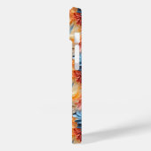 Coques Case-Mate iPhone Fleur bleu orange et feuille (Verso / Gauche)