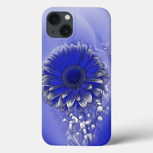 Coques Case-Mate iPhone Fleur bleue (Verso)