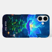 Coques Case-Mate iPhone Fleur Bleue Bleue Imaginaire mignonne (Verso (horizontal))