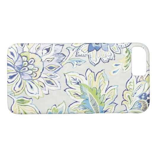 Coques Case-Mate iPhone Fleur bleue de Bohème (Dos (Horizontal))