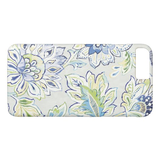 Coques Case-Mate iPhone Fleur bleue de Bohème (Dos (Horizontal))