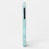 Coques Case-Mate iPhone Fleur Bleue Lacée (Dos/Gauche)