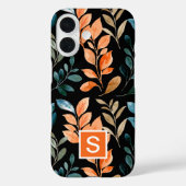 Coques Case-Mate iPhone Fleur boho monogramme (Verso)