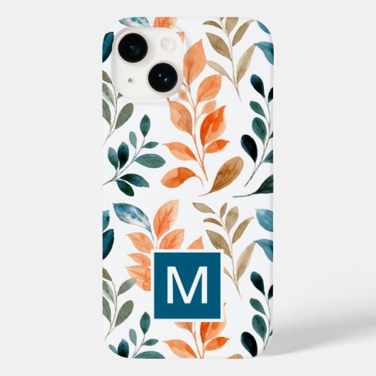 Coques Case-Mate iPhone Fleur boho monogramme (Verso)