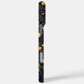 Coques Case-Mate iPhone Fleur botanique d'or de minuit (Verso / Droite)