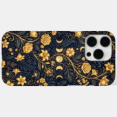 Coques Case-Mate iPhone Fleur botanique d'or de minuit (Verso (horizontal))