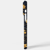 Coques Case-Mate iPhone Fleur botanique d'or de minuit (Verso / Gauche)