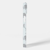 Coques Case-Mate iPhone Fleur Botanique Intemporelle Gris Clair (Verso / Droite)