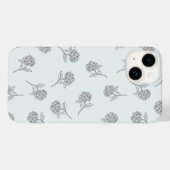 Coques Case-Mate iPhone Fleur Botanique Intemporelle Gris Clair (Verso (horizontal))