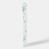 Coques Case-Mate iPhone Fleur Botanique Intemporelle Gris Clair (Verso / Gauche)