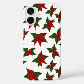Coques Case-Mate iPhone Fleur botanique rouge de Noël (Verso)