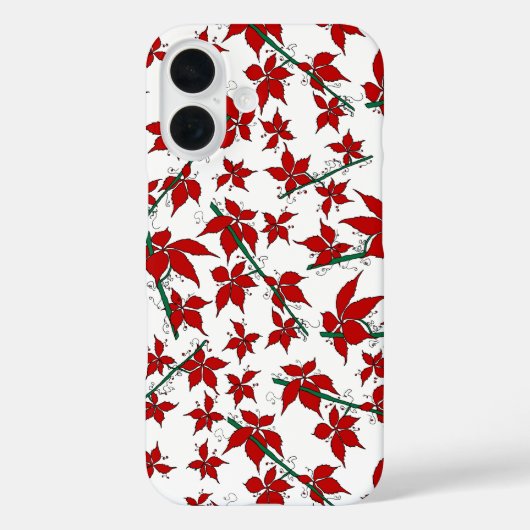 Coques Case-Mate iPhone Fleur botanique rouge de Noël (Verso)