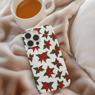 Coques iPhone 16 Fleur botanique rouge de Noël