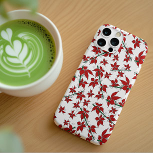Coques iPhone 16 Fleur botanique rouge de Noël