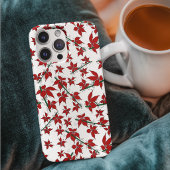 Coques Case-Mate iPhone Fleur botanique rouge de Noël