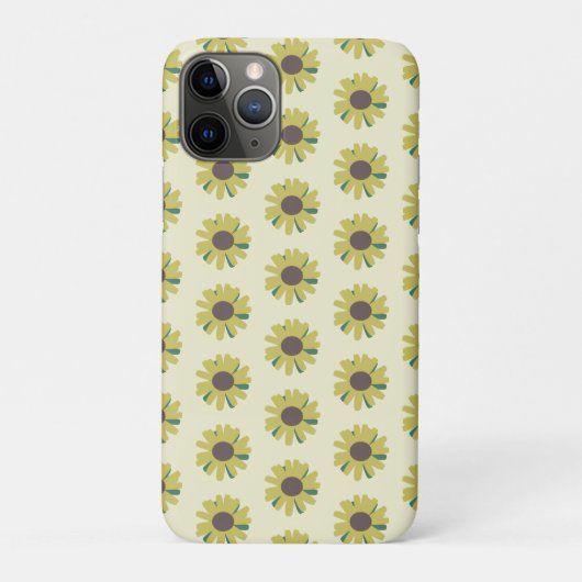 Coques Case-Mate iPhone Fleur Brown de tournesol Jaune Motif (Dos)