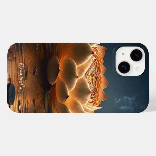 Coques Case-Mate iPhone Fleur Chic Lotus (Verso (horizontal))