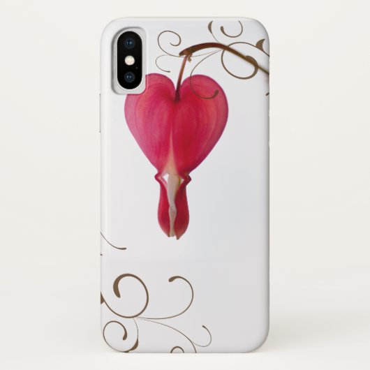 Coques Case-Mate iPhone Fleur coeur rouge saignant (Dos)
