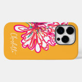 Coques Case-Mate iPhone Fleur colorée artistique Nom Customisé (Verso (horizontal))
