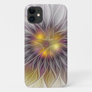 Case-Mate iPhone Case Fleur colorée lumineuse, fractale moderne abstrait
