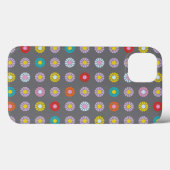 Coques Case-Mate iPhone Fleur colorée rétro (Verso (horizontal))