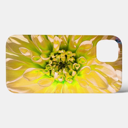 Coques Case-Mate iPhone Fleur Dahlia Jaune (Verso (horizontal))