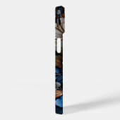 Coques Case-Mate iPhone Fleur d'aquarelle en bleu et blanc, (Verso / Droite)