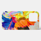 Coques Case-Mate iPhone Fleur d'aquarelle Neon Carnation (Verso (horizontal))