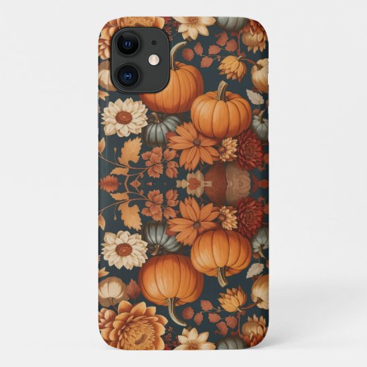 Coques Case-Mate iPhone Fleur d'automne Citrouille cadeau d'Halloween (Dos)