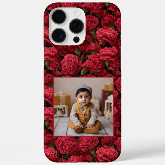 Coques Case-Mate iPhone Fleur de Carnation Cadeau d'Anniversaire Minimalis (Verso)