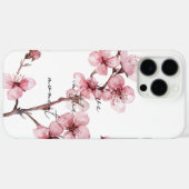 Coques Case-Mate iPhone Fleur de cerise rose blanche (Verso (horizontal))