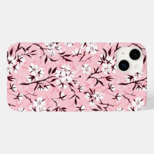 Coques Case-Mate iPhone Fleur de cerisier blanc (Verso (horizontal))