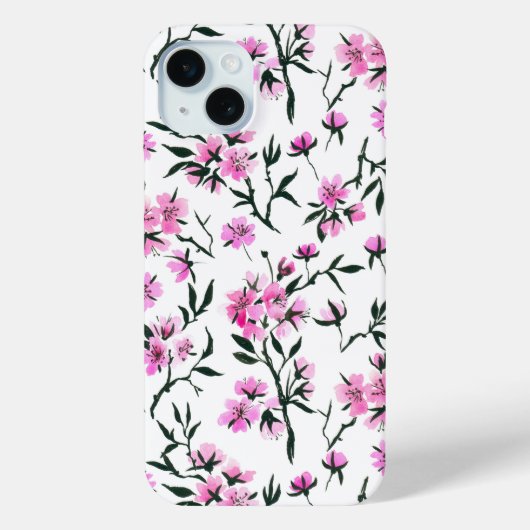 Coques Case-Mate iPhone Fleur de cerisier blanc sur blanc (Verso)