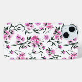 Coques Case-Mate iPhone Fleur de cerisier blanc sur blanc (Verso (horizontal))