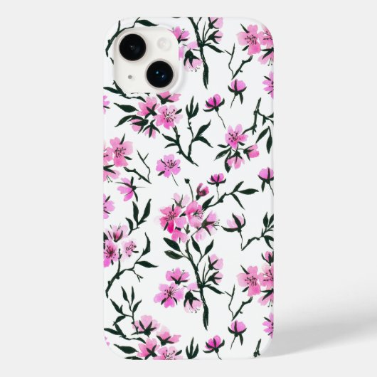 Coques Case-Mate iPhone Fleur de cerisier blanc sur blanc (Verso)