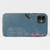 Coques Case-Mate iPhone Fleur de cerisier et cage à oiseaux (Dos (Horizontal))