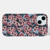 Coques Case-Mate iPhone Fleur de cerisier rose et bleu (Verso (horizontal))