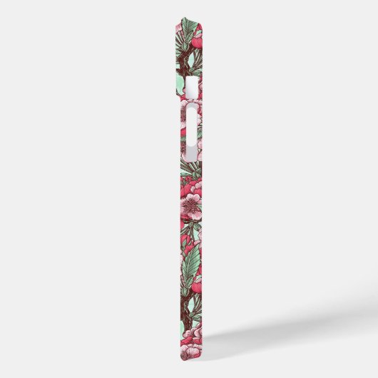 Coques Case-Mate iPhone Fleur de cerisier rose et menthe (Verso / Gauche)