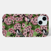Coques Case-Mate iPhone Fleur de cerisiers et poulets verts (Verso (horizontal))
