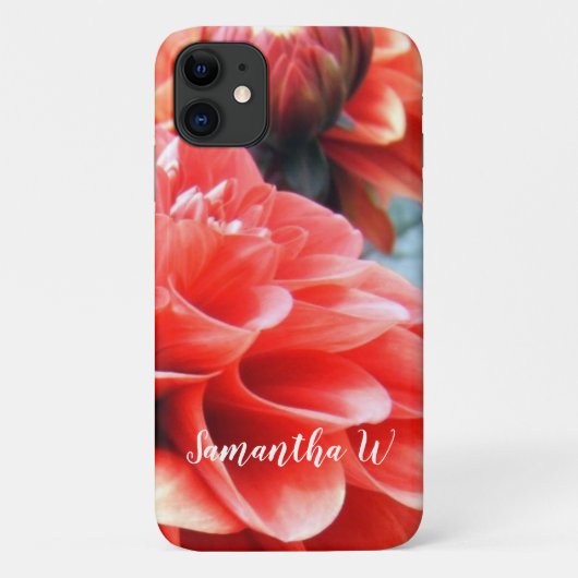 Coques Case-Mate iPhone Fleur de Corail Pink Dahlia (Dos)