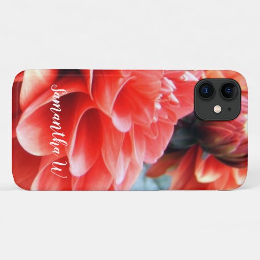 Coques Case-Mate iPhone Fleur de Corail Pink Dahlia (Dos (Horizontal))