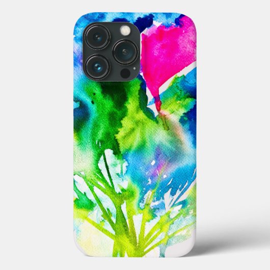 Coques Case-Mate iPhone Fleur de cyclamen rose Aquarelle abstraite (Verso)